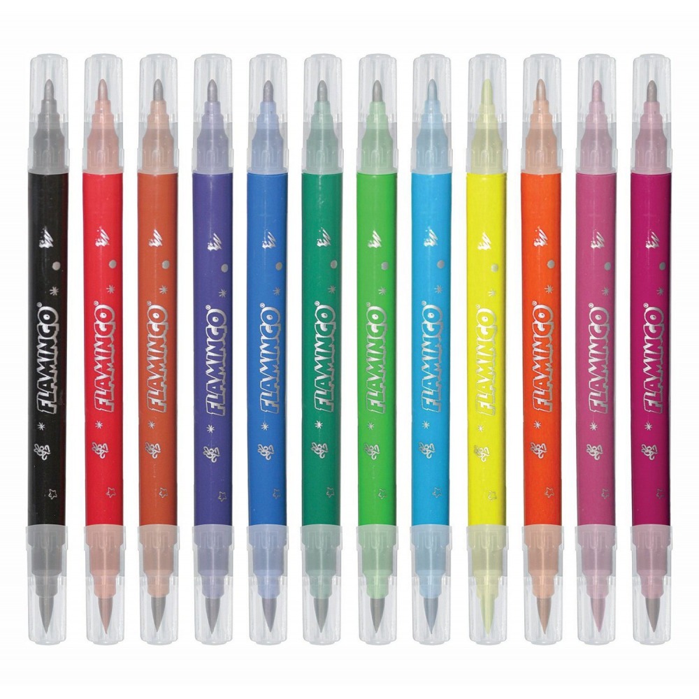 BIMARKER double-sided Fiorello markers, 12 colors