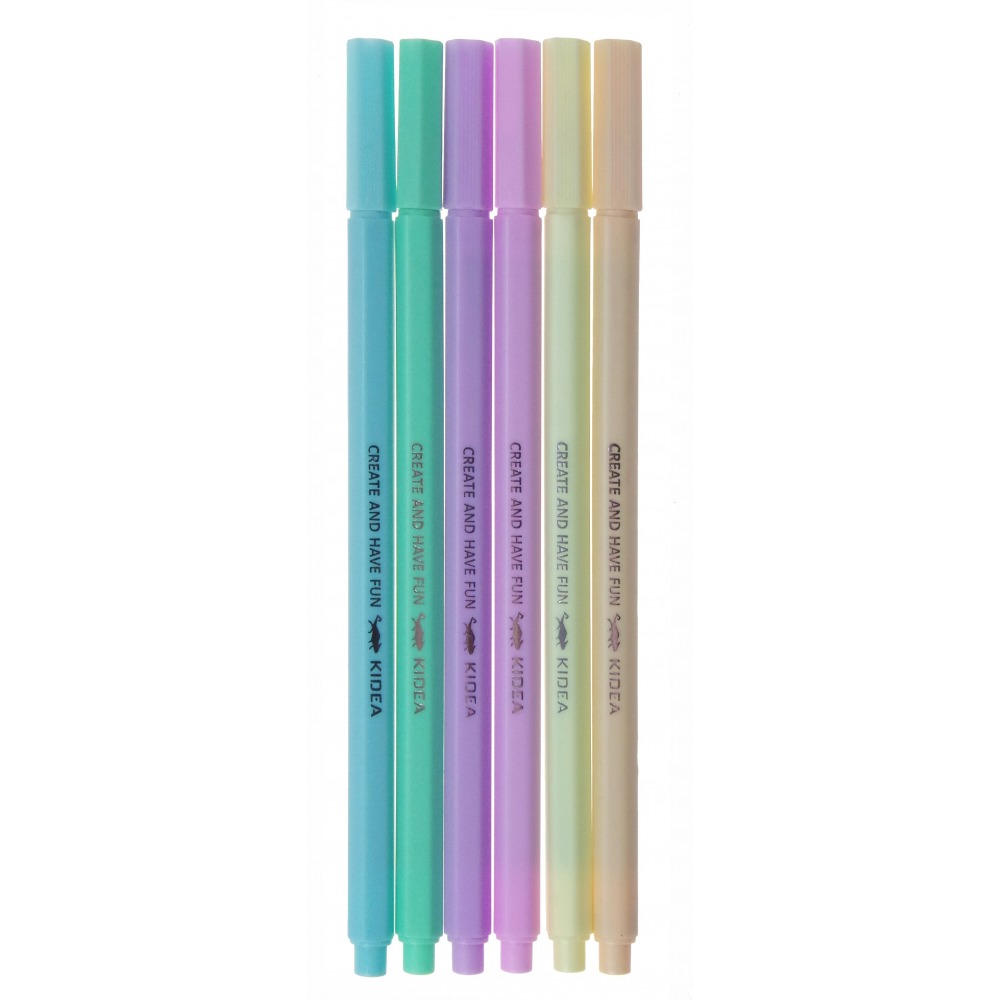 Pastel pens, 6 Kidea colors