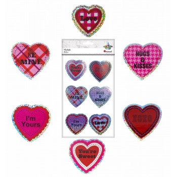 Holographic Hearts Stickers...