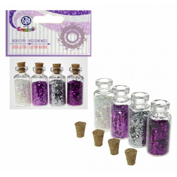 4x3g loose glitter glass...