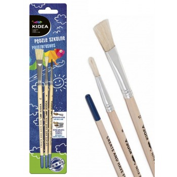 Pędzle szkolne 3 sztuki...