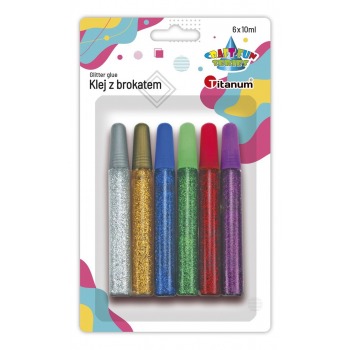 Klej z brokatem 6 kolorów x...
