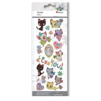 Naklejki 3D kotki Titanum...