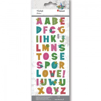 Bunte 3D-Alphabet-Aufkleber...