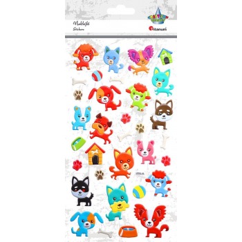 Naklejki 3D psy Titanum...