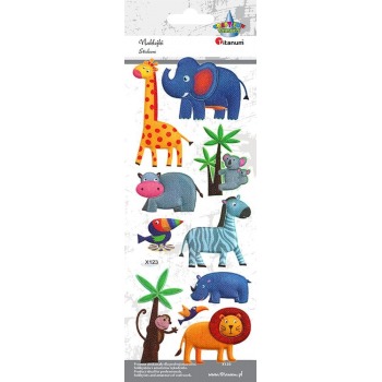 3D stickers African animals...