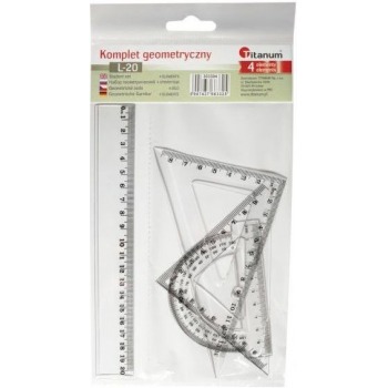 Set of 4 pieces, ruler,...