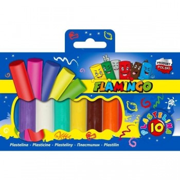 Plasticine 10 colors Flamingo