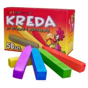 Colored square school chalk...