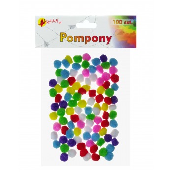 Farbe Pompons Mix 2 cm 100...