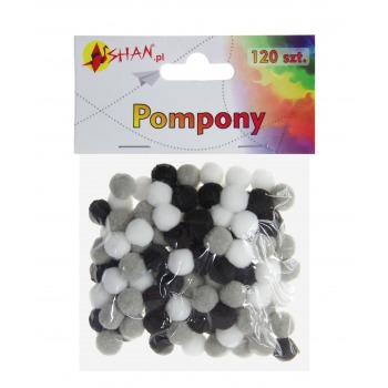 Pompony kolorowe mix 120...