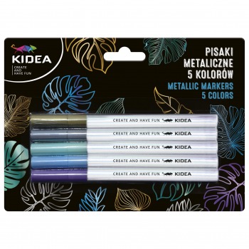 Metallic pens in 5 colors...