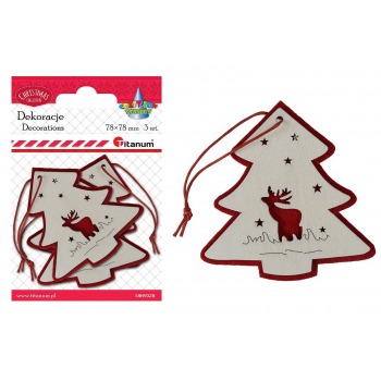 Zawieszka filcowo-drewniana...