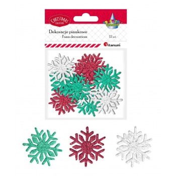 Foam glitter snowflakes...