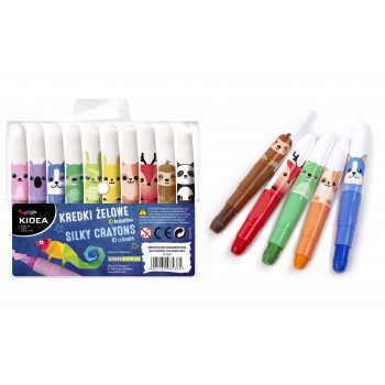 Gel crayons 10 colors Kidea...