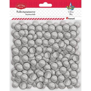 Silver glitter styrofoam...