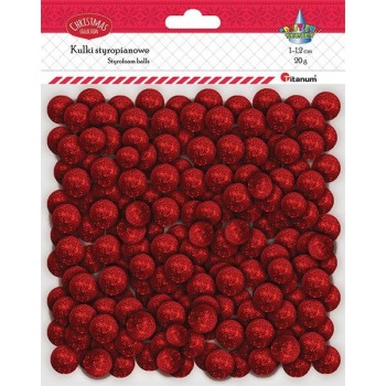 Styrofoam ornaments balls 65mm 18 pcs Titanum