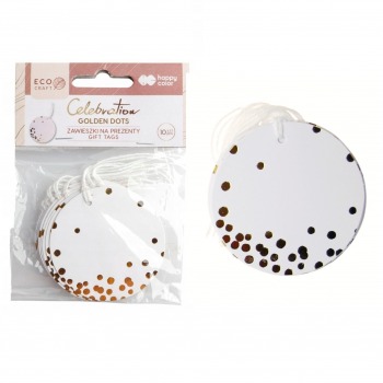 Golden Dots gift tags,...