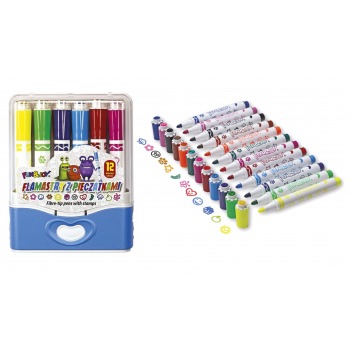 Filzstifte mit Stempel 12...