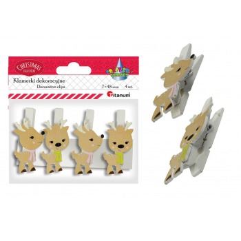 Dekorative Holzclips...