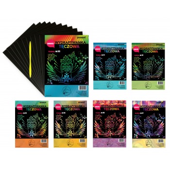 Regenbogen-Kratzbrett A4 10...