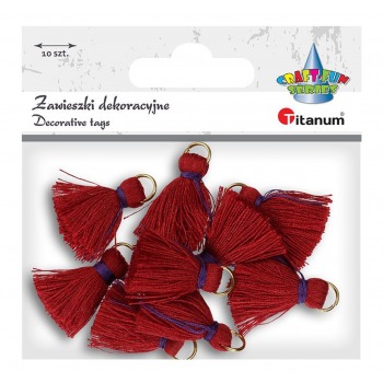 Red decorative tassels, 10...
