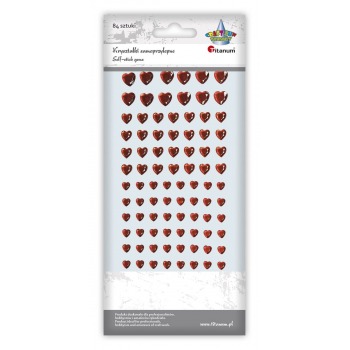 Self-adhesive crystals, red...