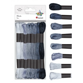 Mulina in gray tone 8 pcs...