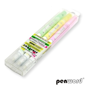 Highlighter erasable 3 colors