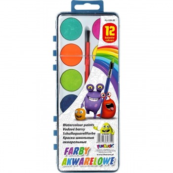 12 colors watercolor paints...