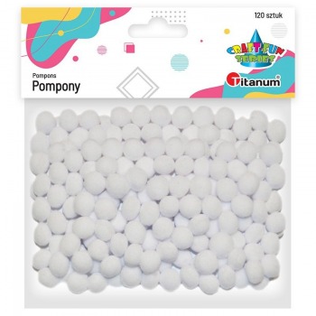 White pompoms 10mm 120 pcs...