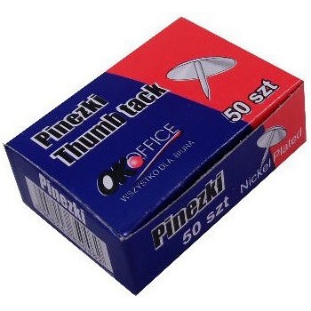 Pinezki srebrne 50 szt