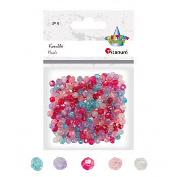 Colored beads 6mm 30g Titanum