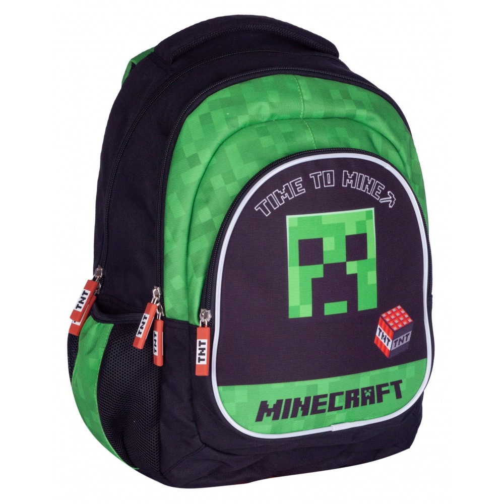 Minecraft Backpack Creeper 4 Piece Kids Green School India | Ubuy