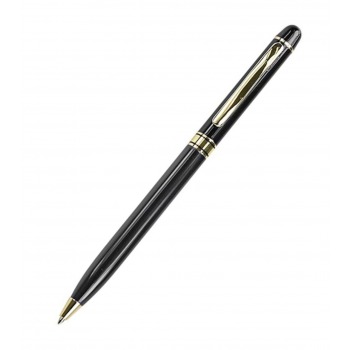 Metal ballpen with gold...