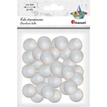 Styrofoam ornaments balls 65mm 18 pcs Titanum