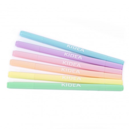 Double-sided pastel brush pens, 6 Kidea colors