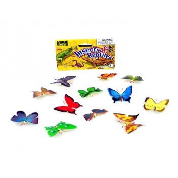 Gumowe motyle mix 12 szt 4cm