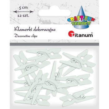 Decorative white clips 5cm...