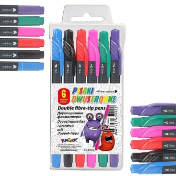 Double-sided felt-tip pens...