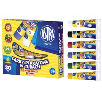 Poster paints in tubes of 6...