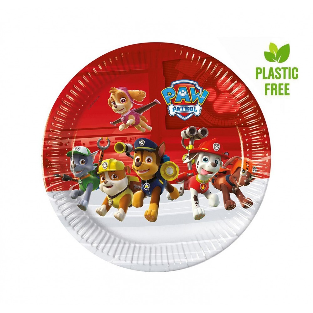 Paw Patrol Party Supply Paper Plates, 50pcs 7-inch Round