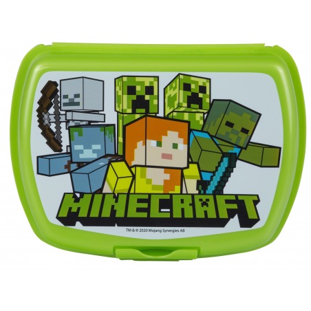 Minecraft Creeper Sandwich Lunch box GREEN Plastic