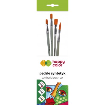 Set of synthetic brushes...