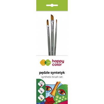 Set of synthetic brushes...