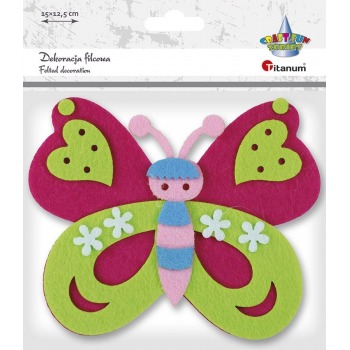 Felt decorations 3D pink...