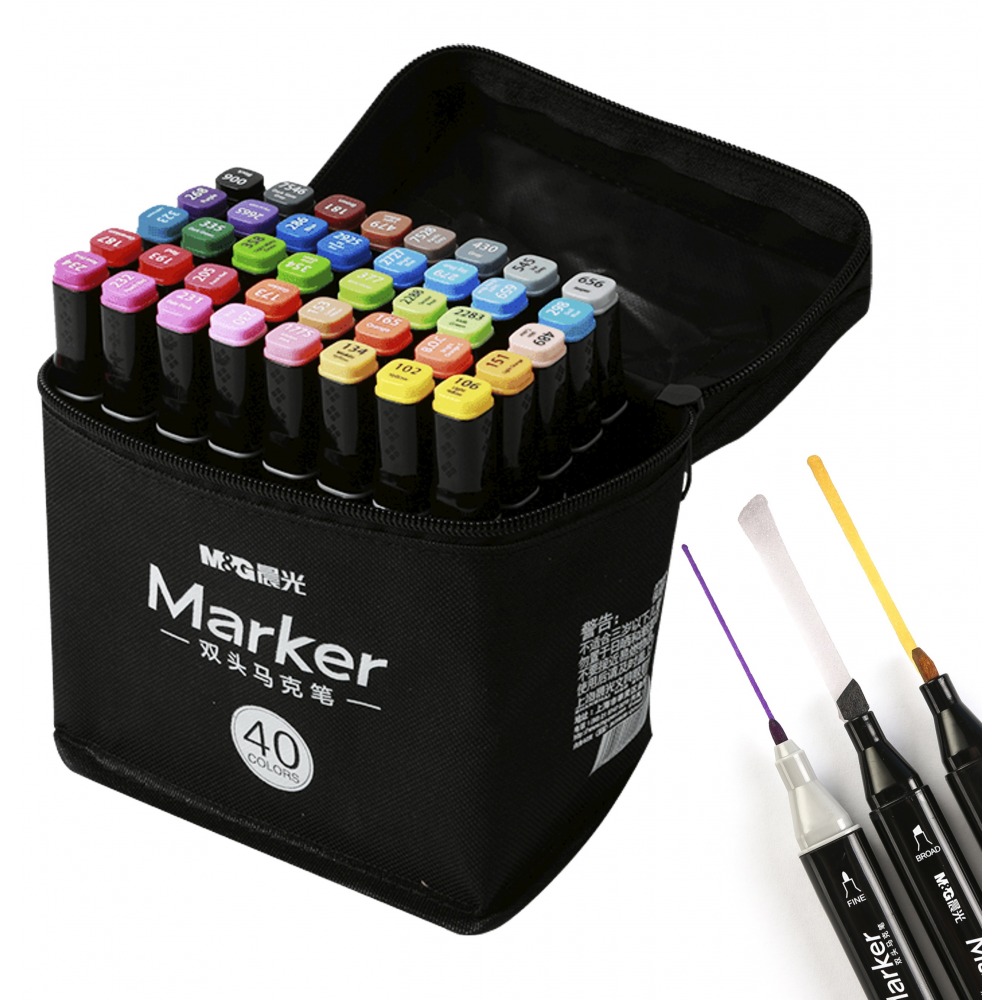 Marker artystyczny alkoholowy dwustronny zestaw 40k M&G
