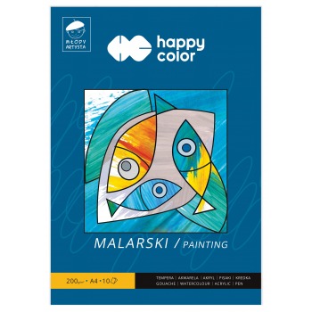 Young Artist painting block...