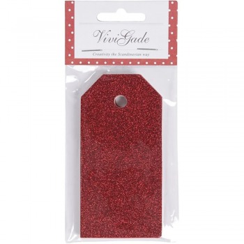 Gift tags red glitter...