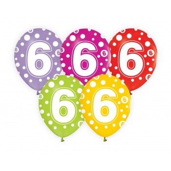 Ballons Nummer 6 Geburtstag...